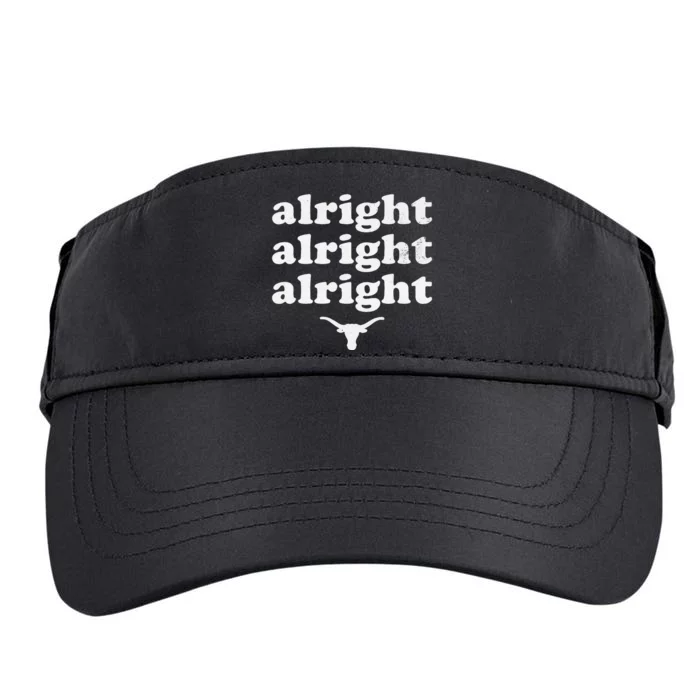 Alright Alright Alright Texas Bull Texas Pride State USA Adult Drive Performance Visor