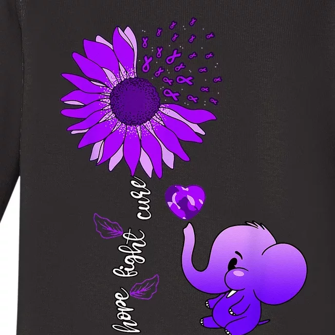 Alzheimers Awareness Baby Long Sleeve Bodysuit