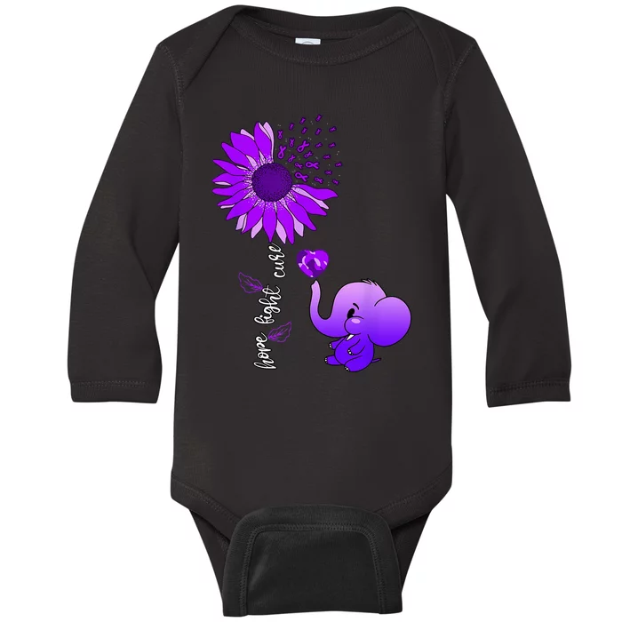 Alzheimers Awareness Baby Long Sleeve Bodysuit