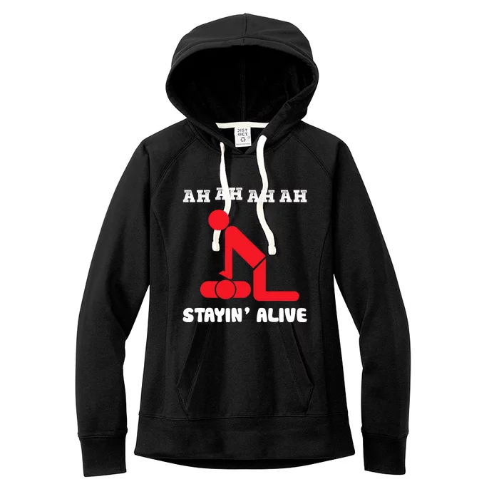 Ah Ah Ah Stayin Alive CPR Women's Fleece Hoodie