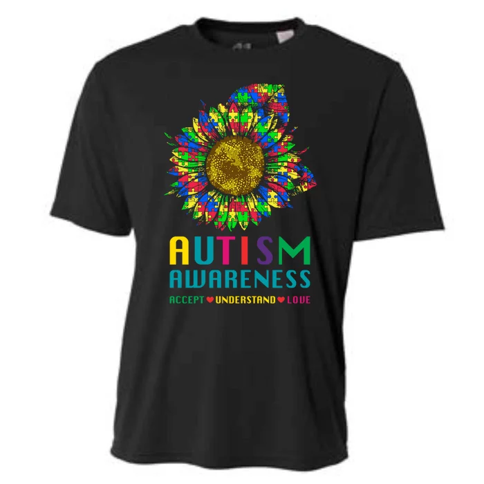 Autism Awareness Accept Understand Love Puzzle Autism Mom Gift Cooling Performance Crew T-Shirt