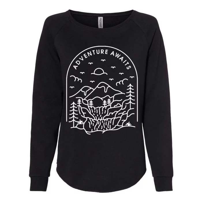 Adventure Awaits Womens California Wash Sweatshirt