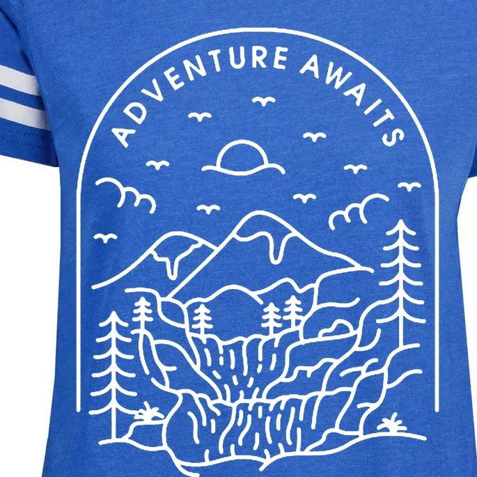 Adventure Awaits Enza Ladies Jersey Football T-Shirt