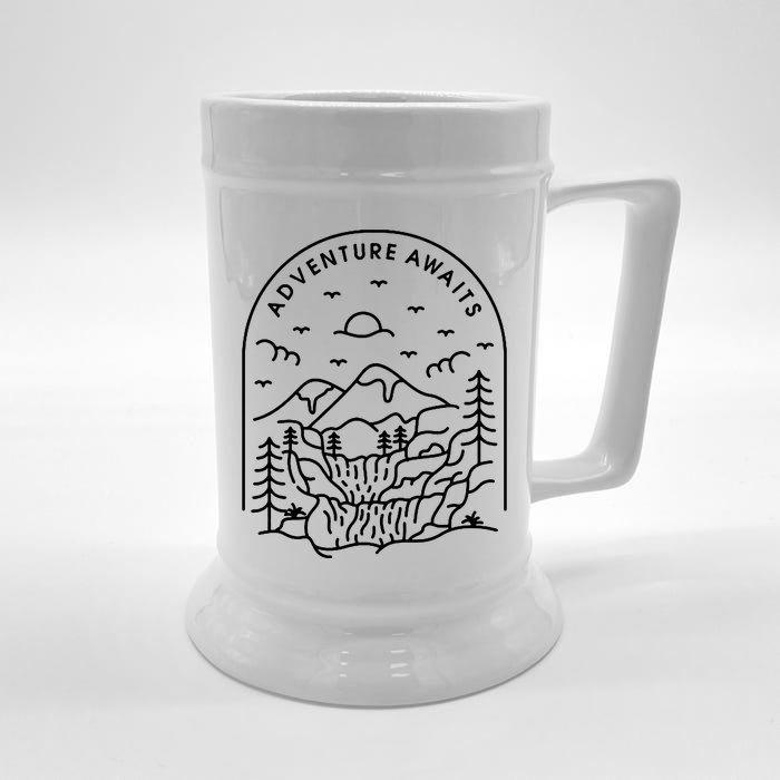 Adventure Awaits Front & Back Beer Stein