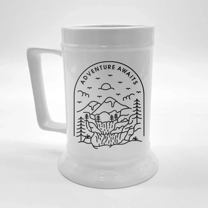 Adventure Awaits Front & Back Beer Stein