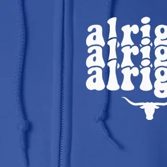 Alright Alright Alright Texas Pride State Usa Full Zip Hoodie