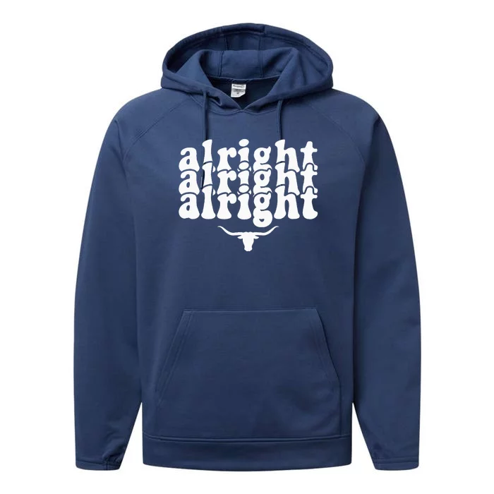 Alright Alright Alright Texas Pride State Usa Performance Fleece Hoodie