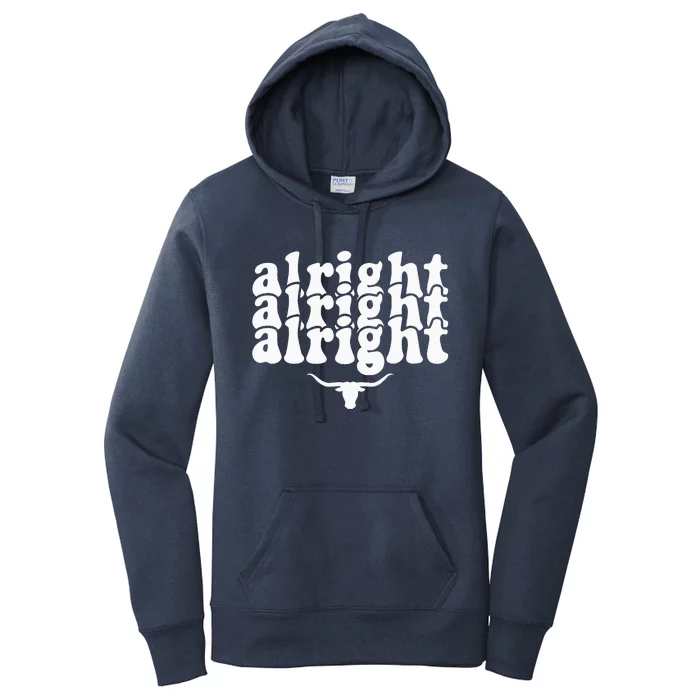 Alright Alright Alright Texas Pride State Usa Women's Pullover Hoodie