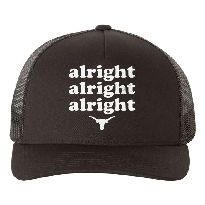 Alright Alright Alright Texas Bull Texas Pride State USA Yupoong Adult 5-Panel Trucker Hat