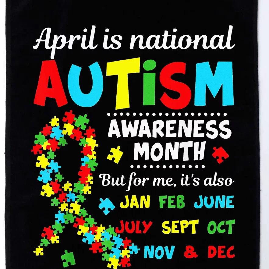 Autism Awareness April is National Autism Awareness Month Platinum Collection Golf Towel