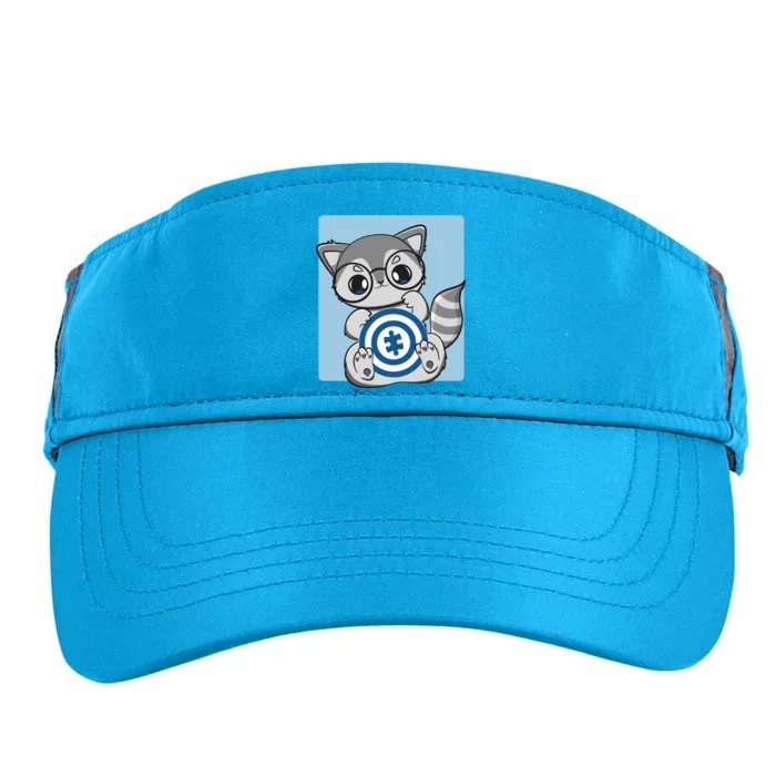 Autism Awareness Acceptance And Cute Anime Racoon Gift Adult Drive Performance Visor