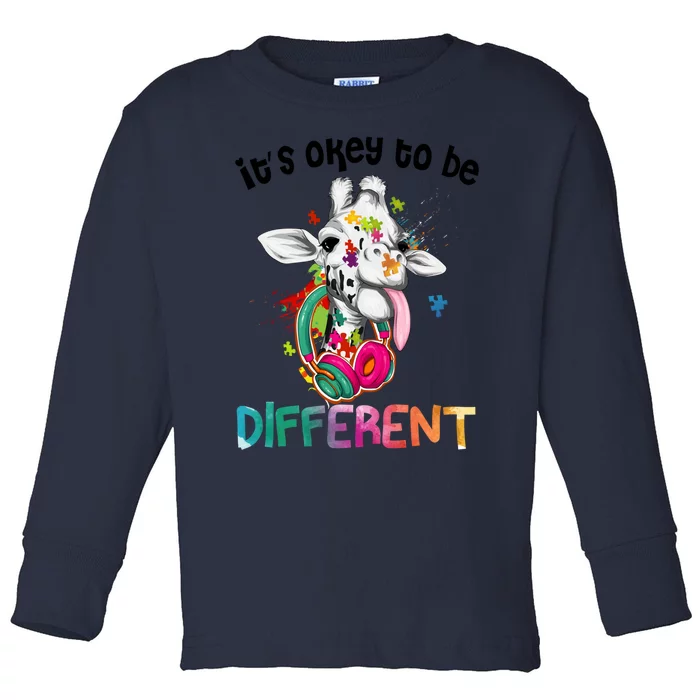 Autism Awareness Acceptance It's Okey To Be Autism Awareness Meaningful Gift Toddler Long Sleeve Shirt