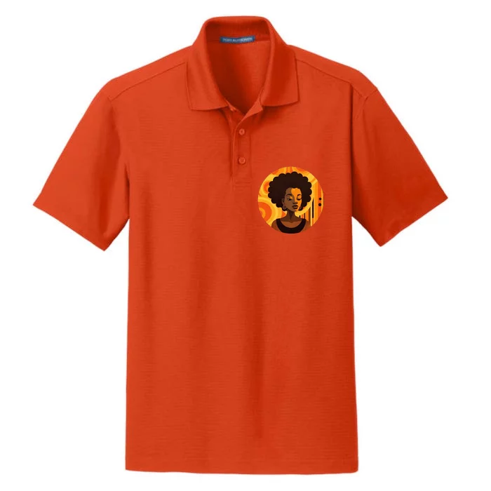 Afrocentric African American designs Dry Zone Grid Performance Polo