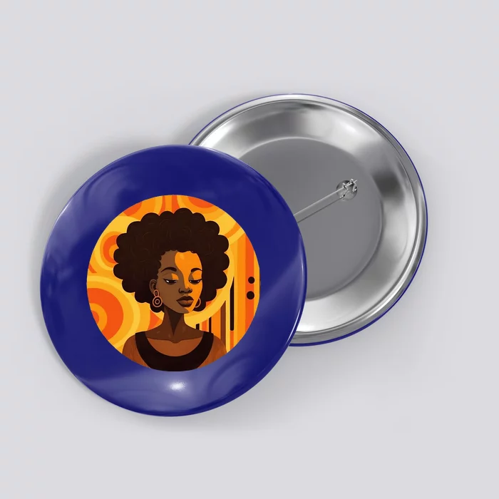 Afrocentric African American designs Button