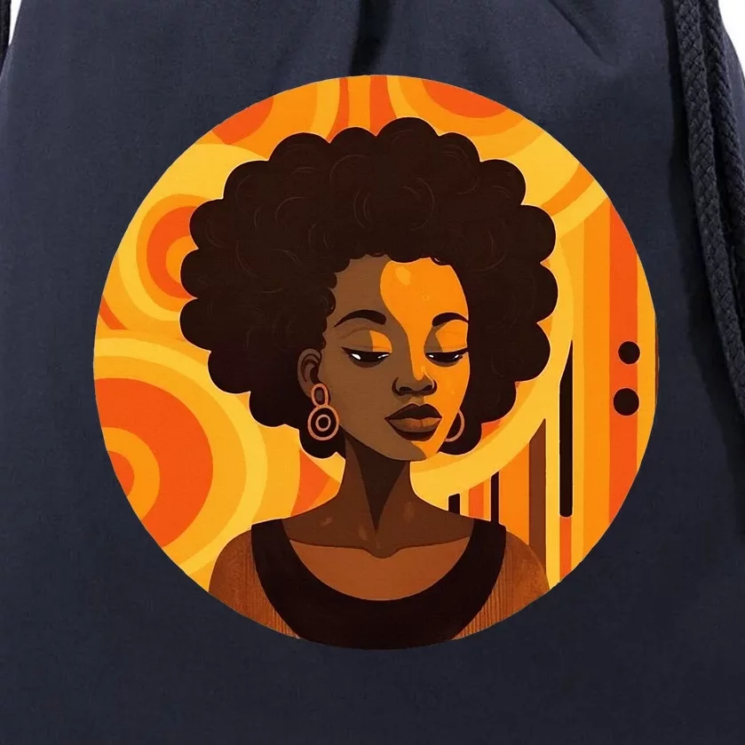 Afrocentric African American designs Drawstring Bag