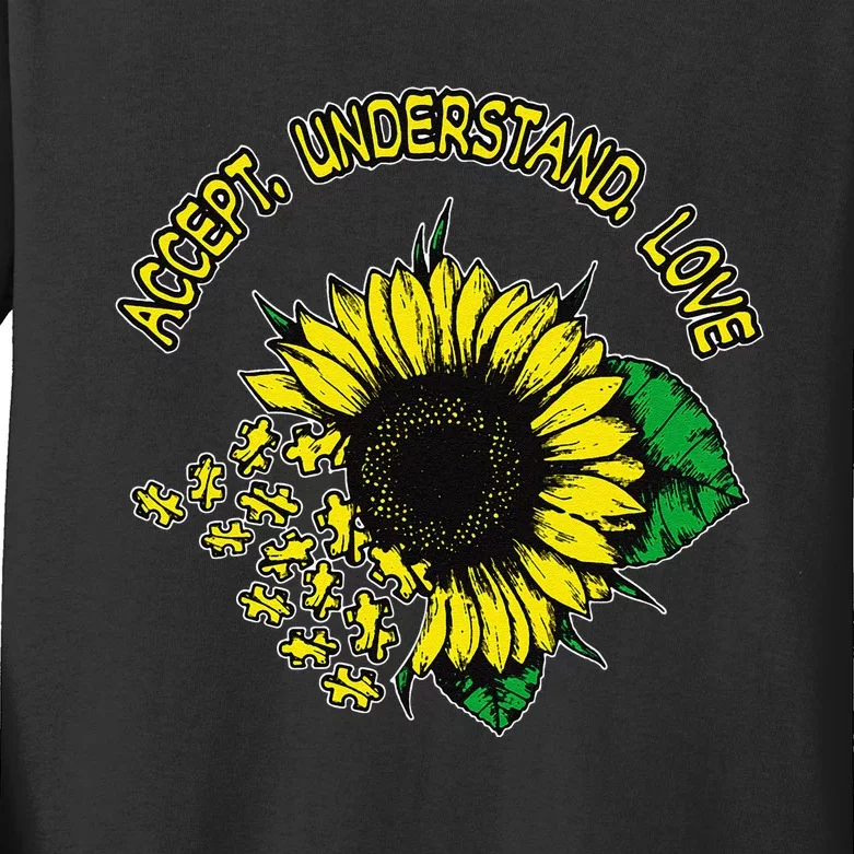 Autism Awareness Accept Understand Love Kids Long Sleeve Shirt