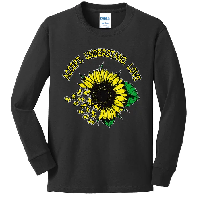 Autism Awareness Accept Understand Love Kids Long Sleeve Shirt