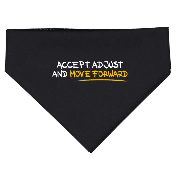 Accept Adjust And Move Forward USA-Made Doggie Bandana