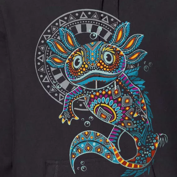 Axolotl Art Aztec Mexico Mexican Premium Hoodie