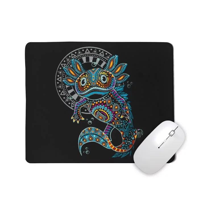 Axolotl Art Aztec Mexico Mexican Mousepad