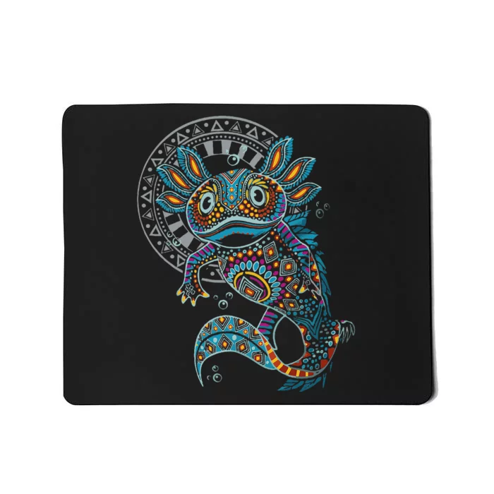 Axolotl Art Aztec Mexico Mexican Mousepad