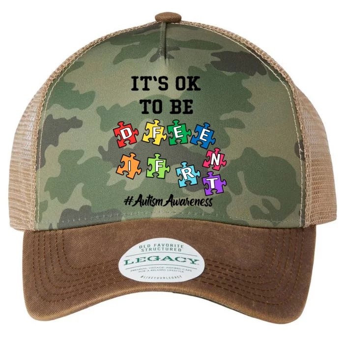 Autism Awareness Acceptance Its Ok To Be Different Meaningful Gift Legacy Tie Dye Trucker Hat