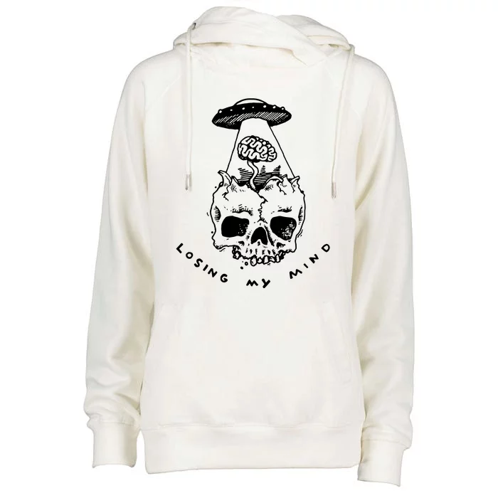 Alien Abduction Womens Funnel Neck Pullover Hood