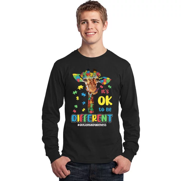 Autism Awareness Acceptance  Its Ok To Be Different Tall Long Sleeve T-Shirt