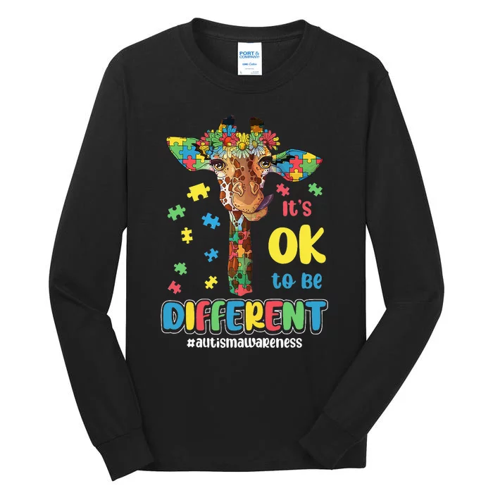 Autism Awareness Acceptance  Its Ok To Be Different Tall Long Sleeve T-Shirt