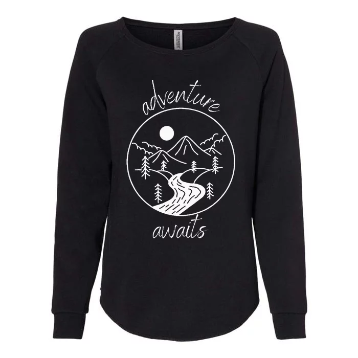 Adventure Awaits Womens California Wash Sweatshirt