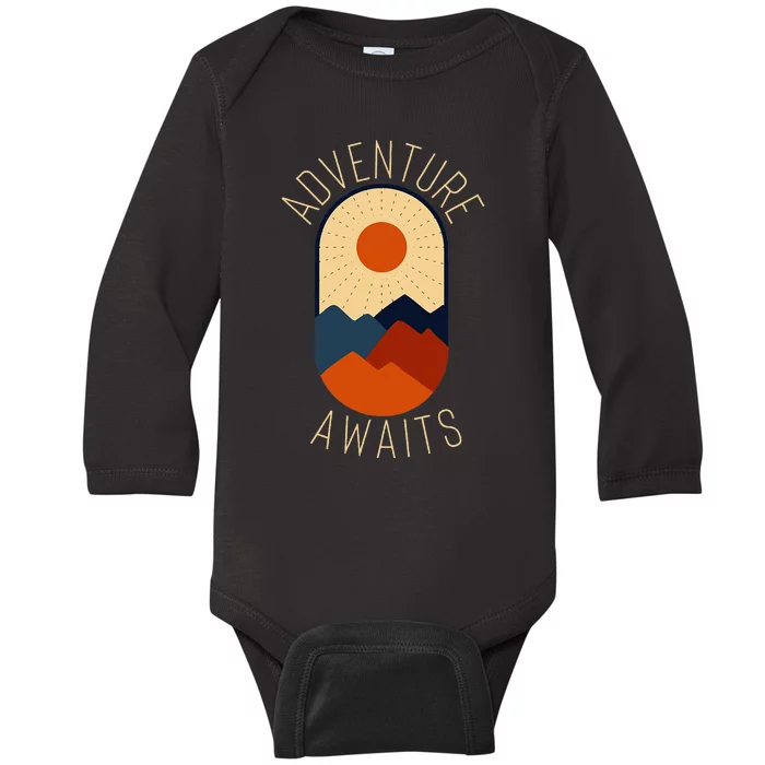 Adventure Awaits Baby Long Sleeve Bodysuit