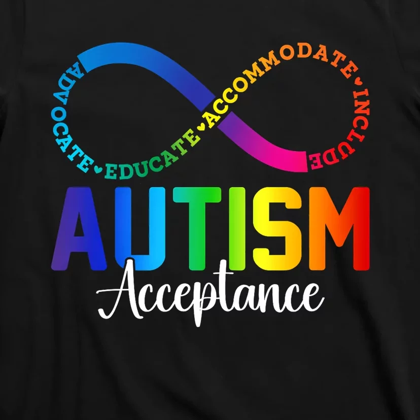 Autism Awareness Acceptance Infinity Symbol T-Shirt