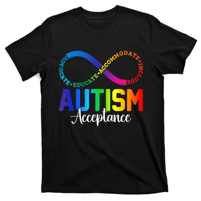 Autism Awareness Acceptance Infinity Symbol T-Shirt