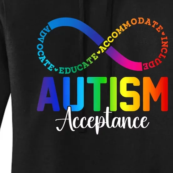 Autism Awareness Acceptance Infinity Symbol Women's Pullover Hoodie