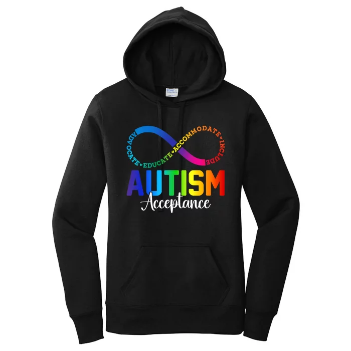 Autism Awareness Acceptance Infinity Symbol Women's Pullover Hoodie