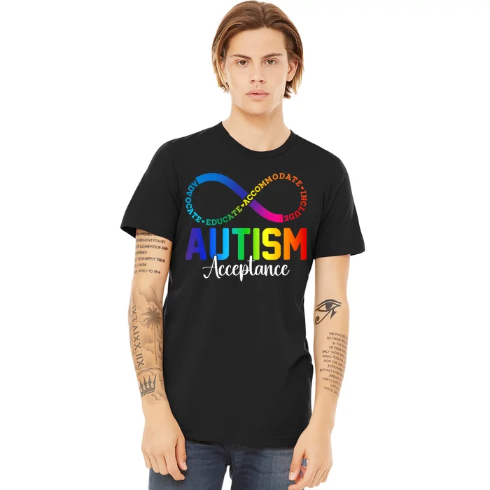 Autism Awareness Acceptance Infinity Symbol Premium T-Shirt