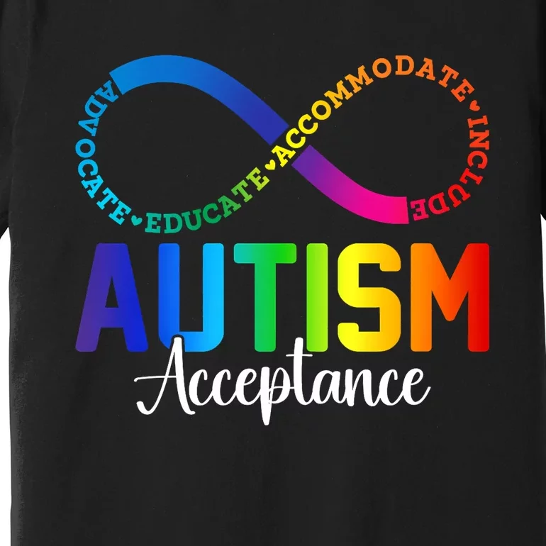 Autism Awareness Acceptance Infinity Symbol Premium T-Shirt