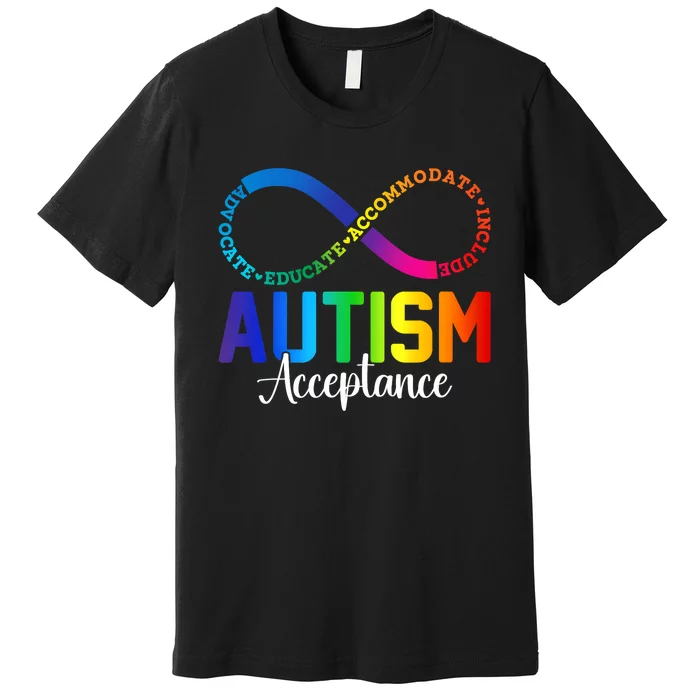 Autism Awareness Acceptance Infinity Symbol Premium T-Shirt