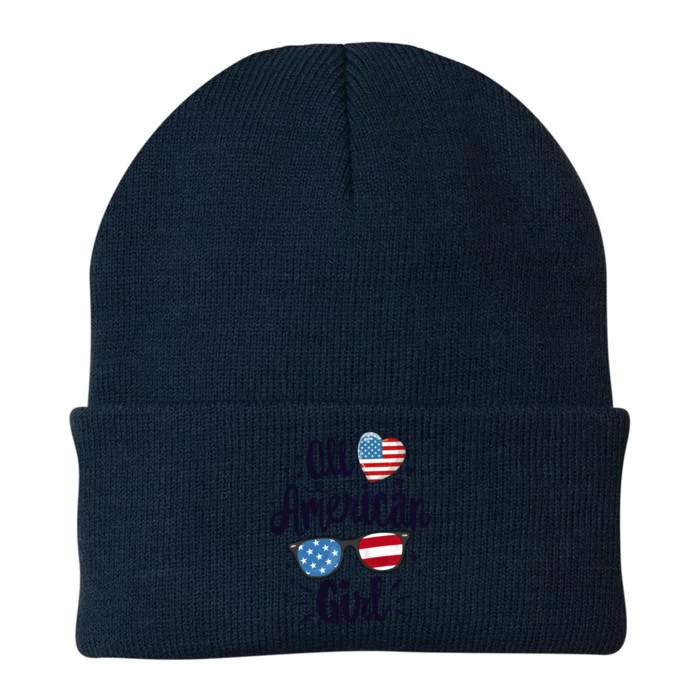 All American American Flag 4th Of July Patriotic Funny Gift Knit Cap Winter Beanie