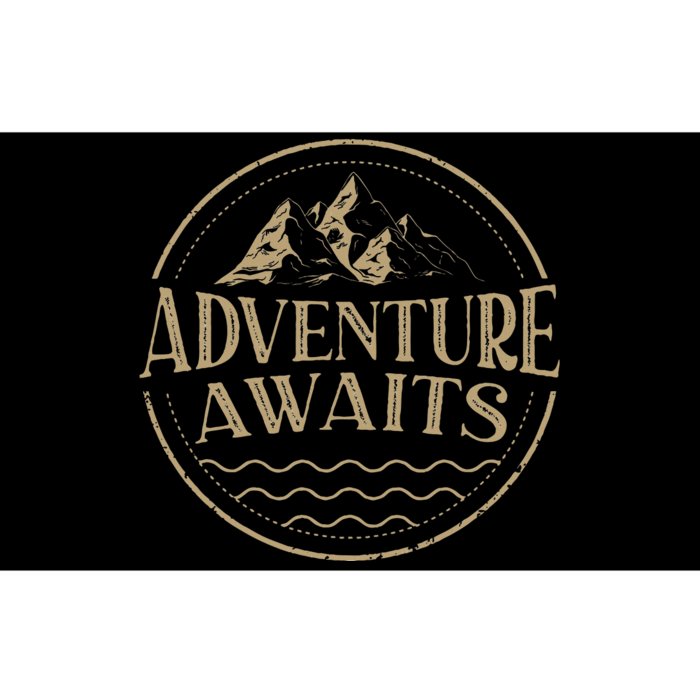 Adventure Awaits Adventure Camping Mountain Bumper Sticker