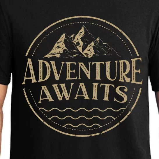 Adventure Awaits Adventure Camping Mountain Pajama Set