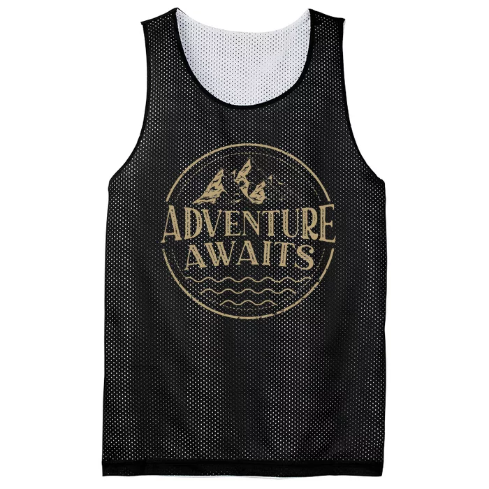 Adventure Awaits Adventure Camping Mountain Mesh Reversible Basketball Jersey Tank