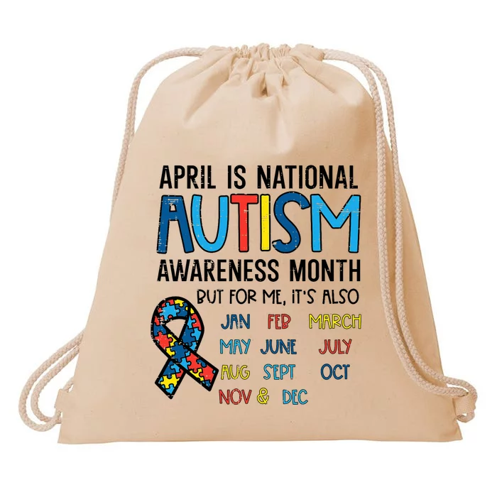 April Autism Awareness Month Acceptance Drawstring Bag