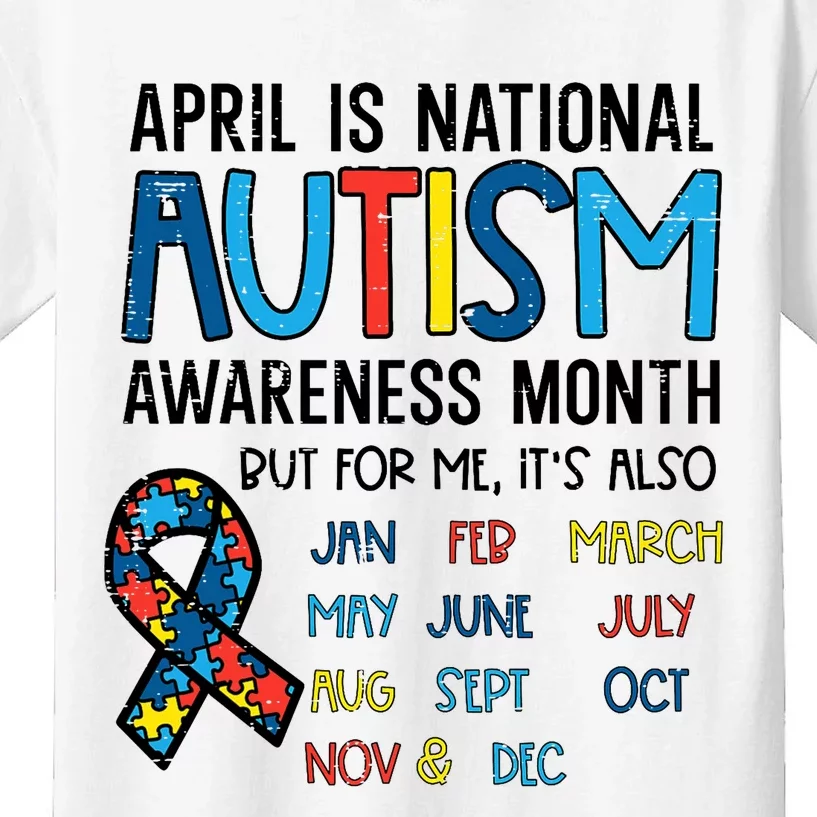 April Autism Awareness Month Acceptance Kids T-Shirt