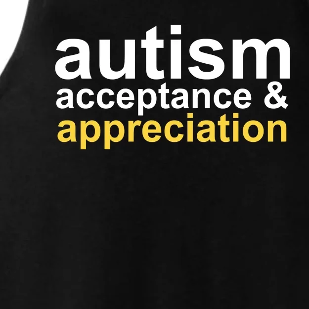 Autism Acceptance And Appreciation Ladies Tri-Blend Wicking Tank