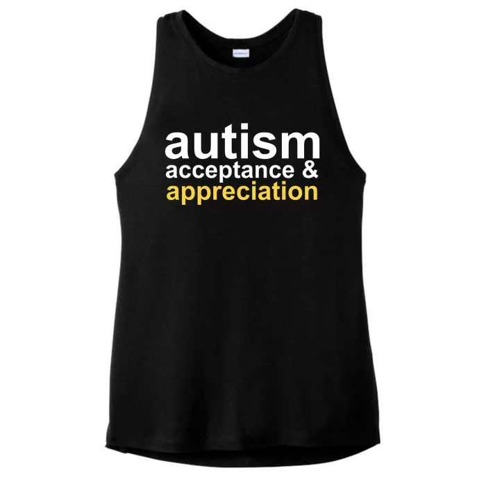 Autism Acceptance And Appreciation Ladies Tri-Blend Wicking Tank