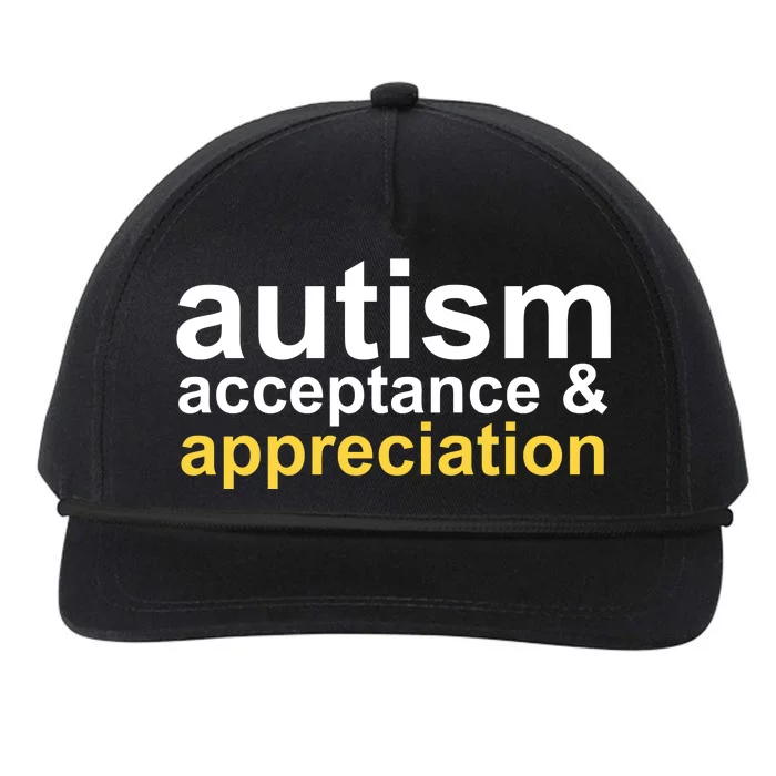 Autism Acceptance And Appreciation Snapback Five-Panel Rope Hat