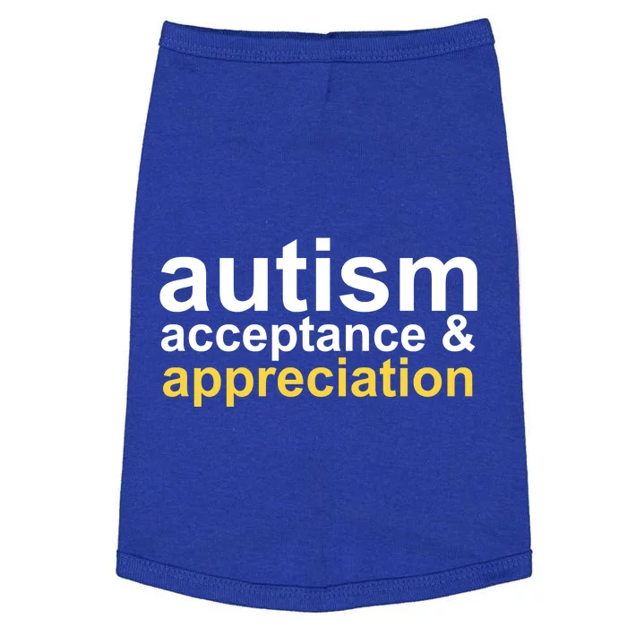 Autism Acceptance And Appreciation Doggie Tank