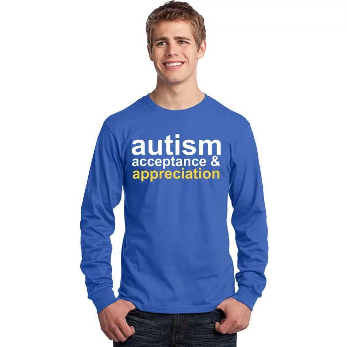 Autism Acceptance And Appreciation Tall Long Sleeve T-Shirt