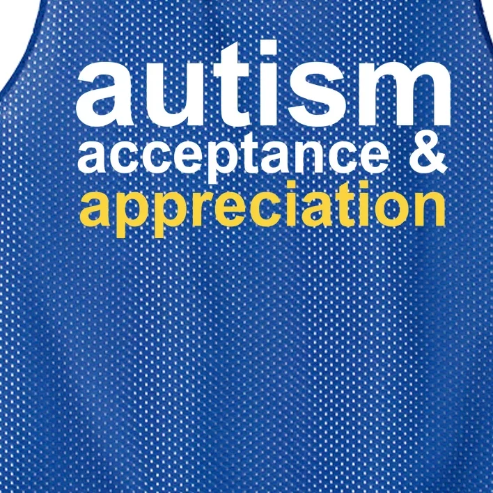 Autism Acceptance And Appreciation Mesh Reversible Basketball Jersey Tank